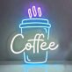 Kaffeebecher LED Neonschild für Café und Küche