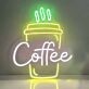Kaffeebecher LED Neonschild für Café und Küche