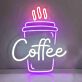Kaffeebecher LED Neonschild für Café und Küche
