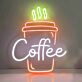 Kaffeebecher LED Neonschild für Café und Küche