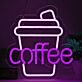 Coffee LED-Neonschild mit Kaffeebecher