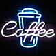 Kaffeebecher LED Neonschild für Café und Küche