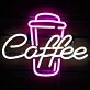 Kaffeebecher LED Neonschild für Café und Küche