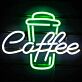 Kaffeebecher LED Neonschild für Café und Küche