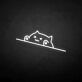 Glückliche Katze als LED-Neonschild