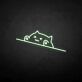 Katzenkopf mit Pfoten LED-Neonschild Wohnzimmer Kinderzimmer