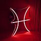 Fische Sternzeichen Symbol LED-Neonschild Wohnzimmer Schlafzimmer