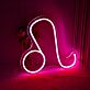 Löwe Sternzeichen Symbol LED-Neonschild für Wohnzimmer Bar