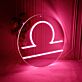 Waage Sternzeichen Symbol LED-Neonschild Wohnzimmer Bar