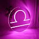 Waage Sternzeichen Symbol LED-Neonschild Wohnzimmer Bar