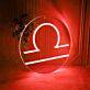 Waage Sternzeichen Symbol LED-Neonschild Wohnzimmer Bar