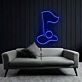 Golfloch mit Fahne und Ball LED-Neonschild