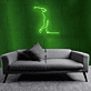 Golfschwung als LED-Neonschild in Linienkunst