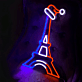 LED Neonschild im Pariser Eiffelturm Motiv als moderne Wandbeleuchtung für Wohnzimmer Schlafzimmer Café oder stilvolle Räume