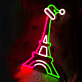 LED Neonschild im Pariser Eiffelturm Motiv als moderne Wandbeleuchtung für Wohnzimmer Schlafzimmer Café oder stilvolle Räume