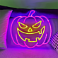 Halloween Kürbis mit Gesicht LED-Neonschild für Halloween Party