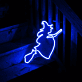 fliegende Hexe auf Besen LED-Neonschild für Halloween Party
