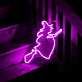 fliegende Hexe auf Besen LED-Neonschild für Halloween Party