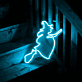 fliegende Hexe auf Besen LED-Neonschild für Halloween Party