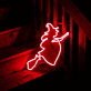 fliegende Hexe auf Besen LED-Neonschild für Halloween Party