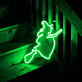 fliegende Hexe auf Besen LED-Neonschild für Halloween Party