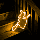 fliegende Hexe auf Besen LED-Neonschild für Halloween Party