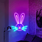 Hasengesicht LED-Neonschild Wohnzimmer Kinderzimmer