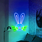 Hasengesicht LED-Neonschild Wohnzimmer Kinderzimmer