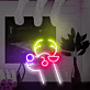 Rentierkopf LED-Neonschild für Wohnzimmer und Weihnachten