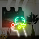 Rentierkopf LED-Neonschild für Wohnzimmer und Weihnachten