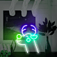 Rentierkopf LED-Neonschild für Wohnzimmer und Weihnachten