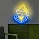 LED Neonschild freche Weihnachtsfigur mit Nikolausmütze