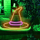 Hexenhut LED-Neonschild für Halloween Party