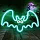 Fledermaus LED-Neonschild für Halloween Party