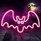 Fledermaus LED-Neonschild für Halloween Party
