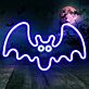 Fledermaus LED-Neonschild für Halloween Party