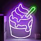 Frozen Yogurt Becher LED-Neonschild für Café und Eisdiele