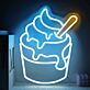 Frozen Yogurt Becher LED-Neonschild für Café und Eisdiele