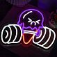 Funny Ice Cream Fitness LED Neonschild für Home Gym, Gaming Room oder Studio