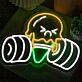 Funny Ice Cream Fitness LED Neonschild für Home Gym, Gaming Room oder Studio
