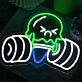 Funny Ice Cream Fitness LED Neonschild für Home Gym, Gaming Room oder Studio