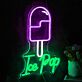 LED Neonschild Ice Pop Eis am Stiel für Wanddekoration