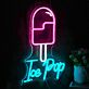 LED Neonschild Ice Pop Eis am Stiel für Wanddekoration