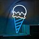 Eiswaffel LED-Neonschild für Café und Eisdiele