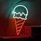 Eiswaffel LED-Neonschild für Café und Eisdiele