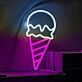 Eiswaffel LED-Neonschild für Café und Eisdiele