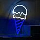 Eiswaffel LED-Neonschild für Café und Eisdiele