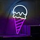 Eiswaffel LED-Neonschild für Café und Eisdiele