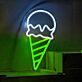 Eiswaffel LED-Neonschild für Café und Eisdiele