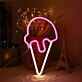 Eiswaffel LED-Neonschild für Café und Kinderzimmer